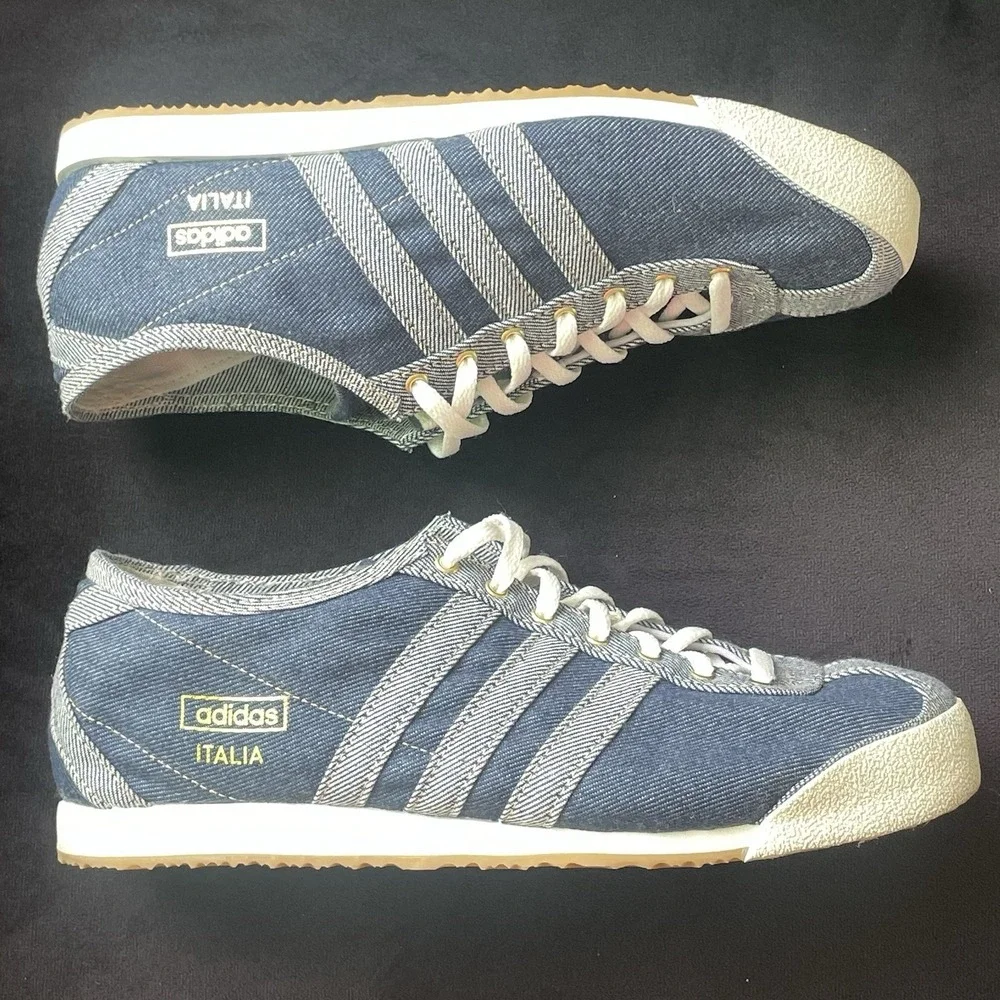 Adidas Italia Denim SPZL Sneakers Blue Bird Spezial AHP8843 Sz 8 Mens Casual